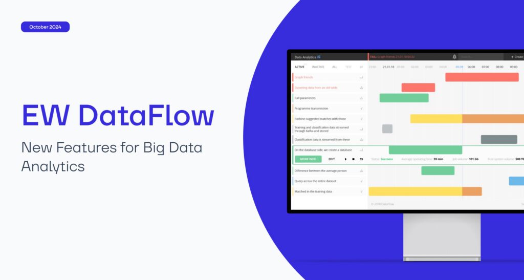 Flexible Filters and Automatic Restart of Analytical Tasks: New EW DataFlow Release